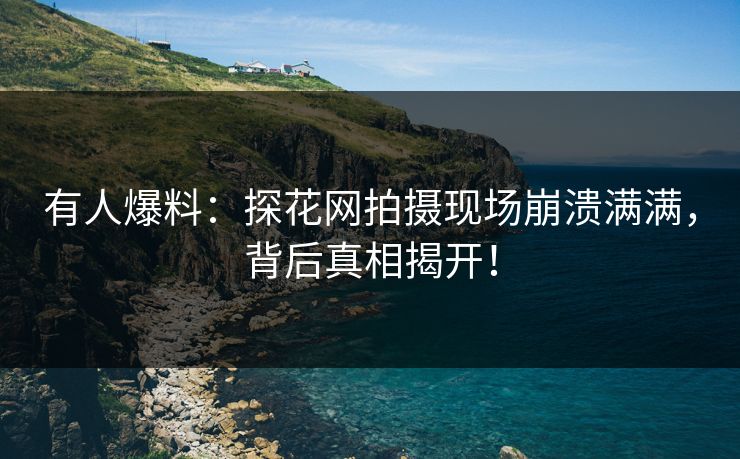 有人爆料：探花网拍摄现场崩溃满满，背后真相揭开！