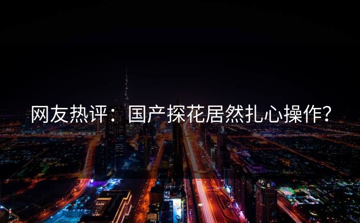 网友热评：国产探花居然扎心操作？